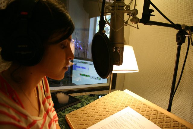 The talented actress Ariana Delawari records the audiobook version of Words in the Dust.