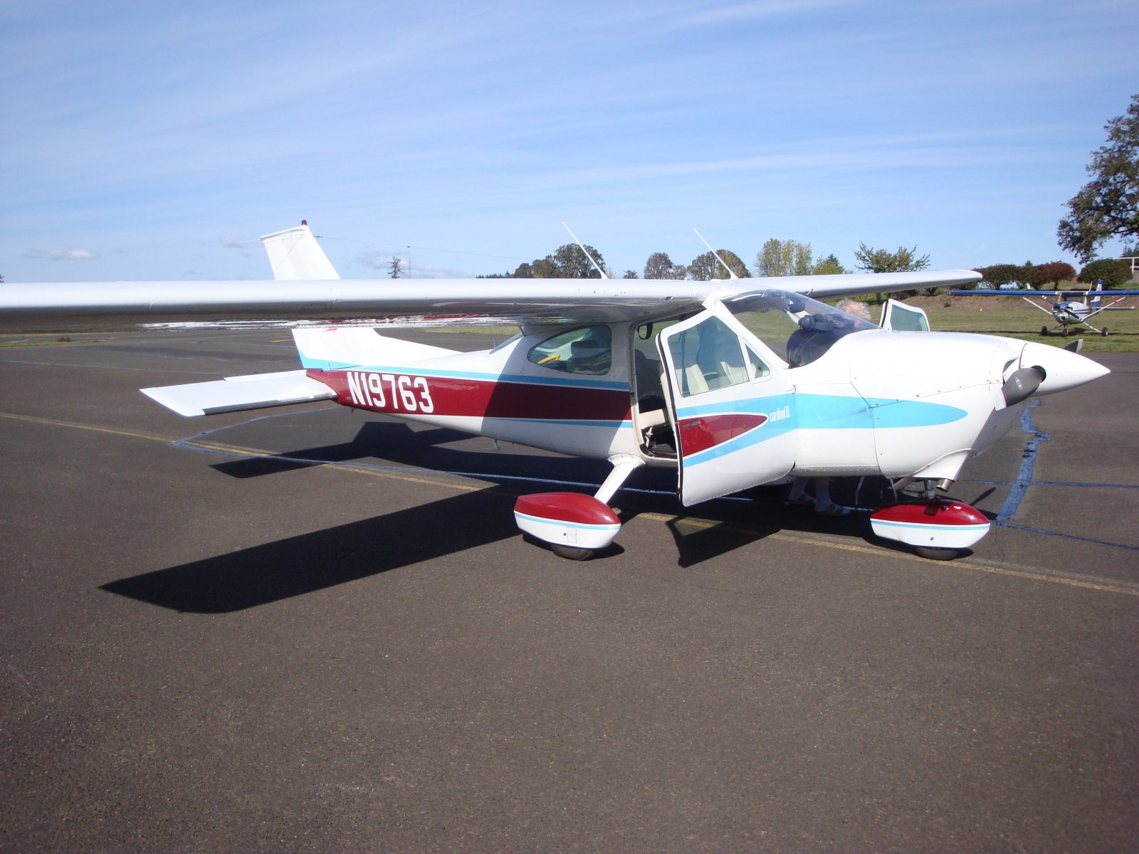 My good friends have this sweet 1976 Cessna Cardinal II single engine plane.  They let me go flying with them!