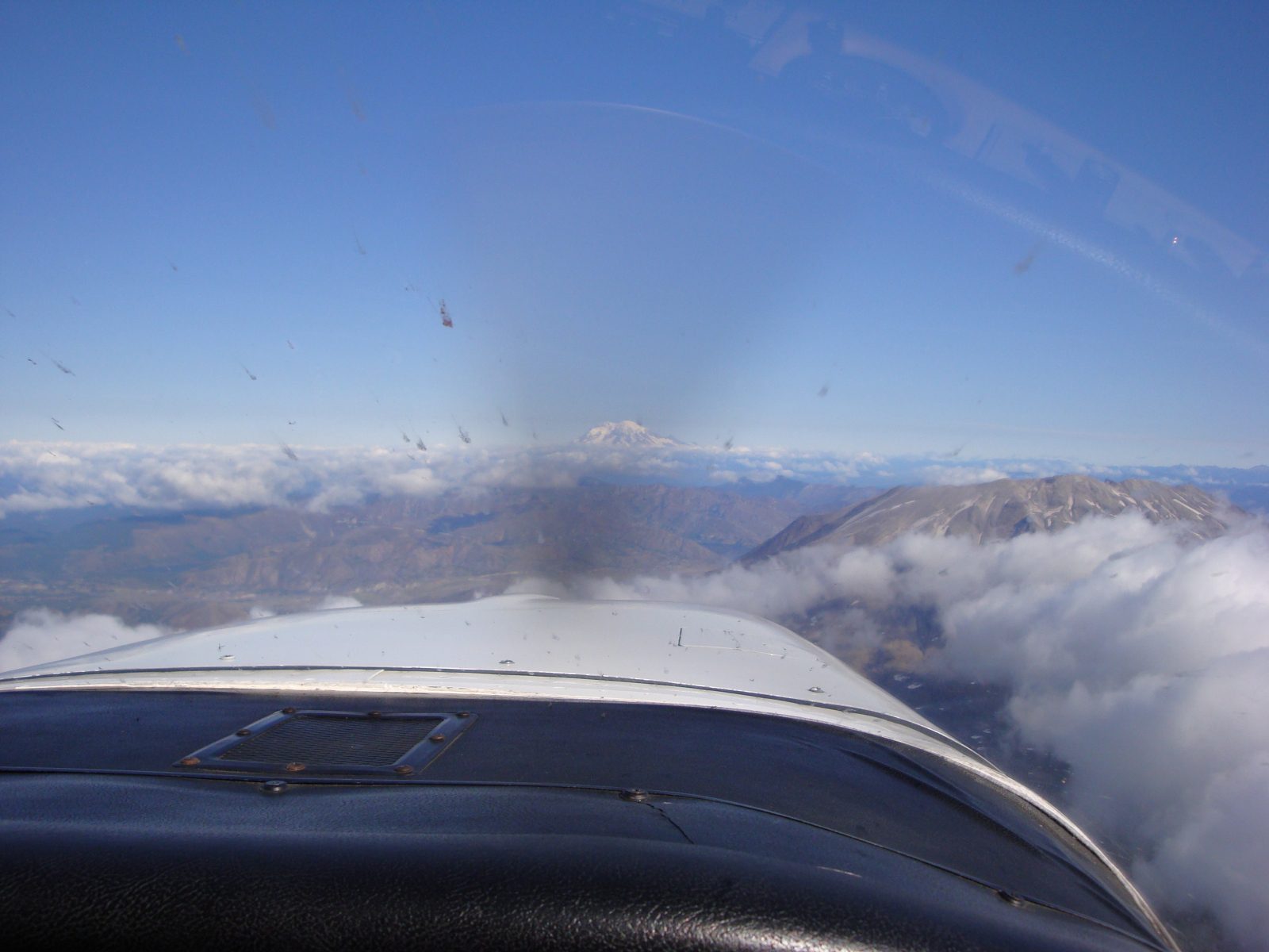 Sometimes flying is as simple as keeping a mountain centered straight ahead.