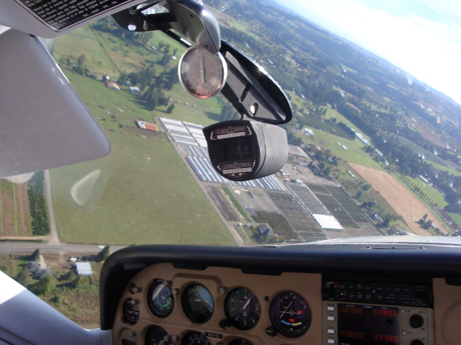 Here’s a shot of us banking for our landing approach.